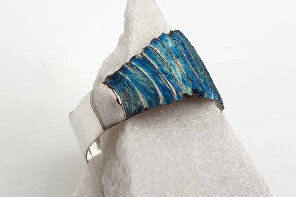 Abyss Ring, Textured Silver Evoking Ocean Depths and Coral Formations Abyss Ring, textured silver evoking ocean depths and coral formations