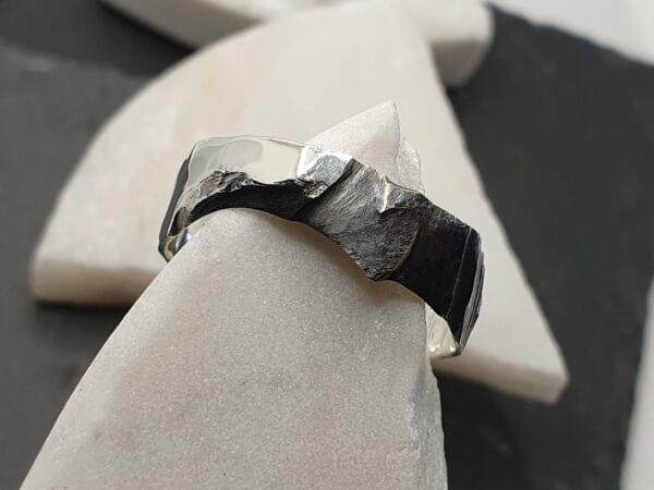 Maelstrom Ring. Oxidised Silver with Eroded Rock-Inspired Texture Maelstrom Ring – oxidised silver with eroded, rock-like texture