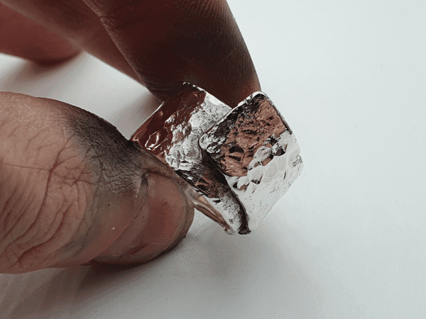 textured handmade ring that arcs gently around the finger textured handmade ring that arcs gently around the finger