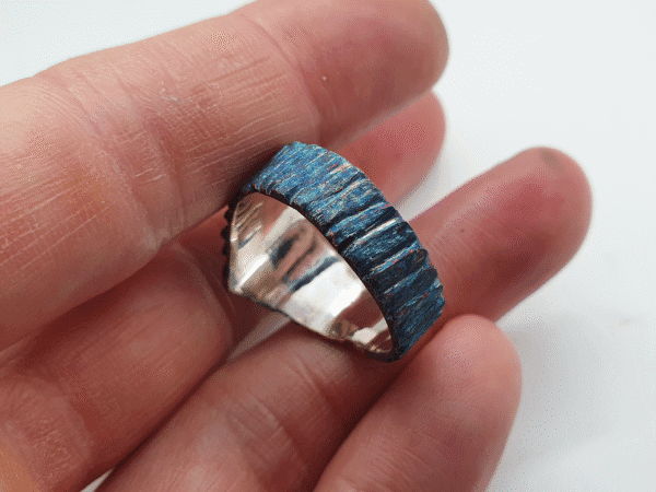 neptunes-crown-back abstract sea-inspired silver ring – Abyss from Otherworld collection